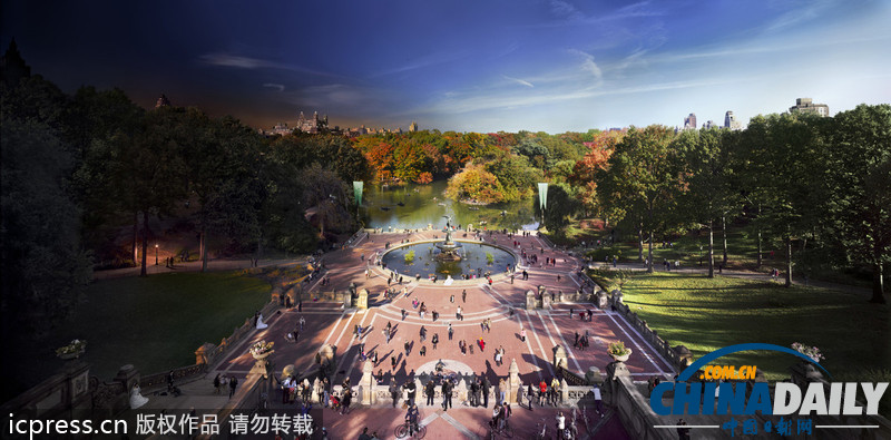 城市從白天到黑夜 一張照片盡覽美景(高清組圖)