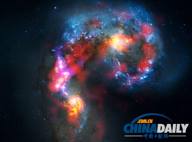 望遠(yuǎn)鏡陣列拍到宇宙震撼一幕:超級(jí)黑洞吞噬巨量物質(zhì)