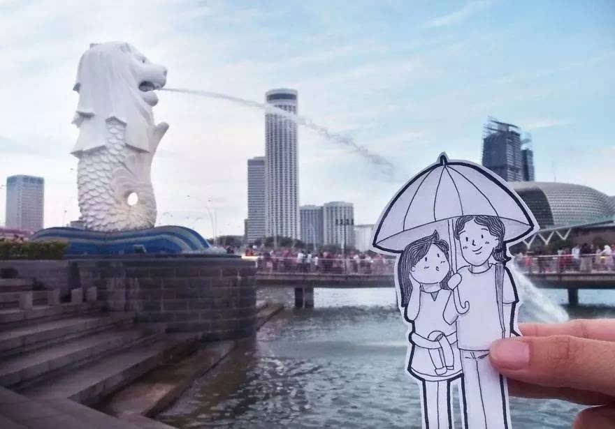 旅行時怎么秀恩愛更有新意？除了自拍還可以這么玩（組圖）
