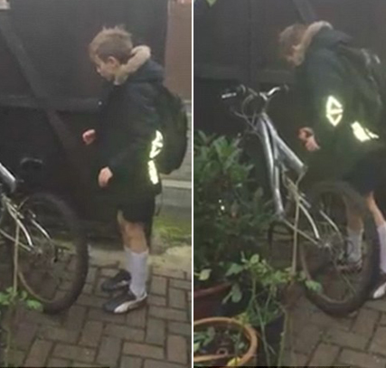 英國(guó)男孩自行車(chē)失而復(fù)得 小偷良心發(fā)現(xiàn)歸還男孩最后的禮物