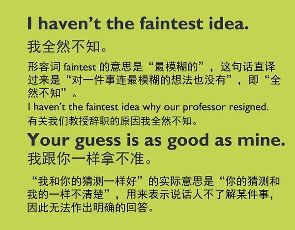 五種英語(yǔ)表達(dá)說(shuō)“不知道”