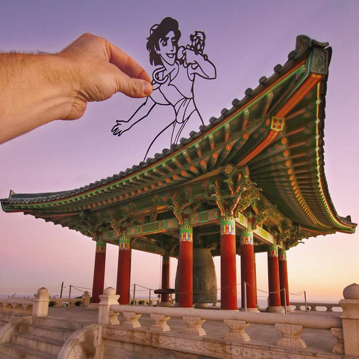 創(chuàng)意無處不在，這個(gè)小伙子用剪紙玩壞了全球的地標(biāo)（組圖）