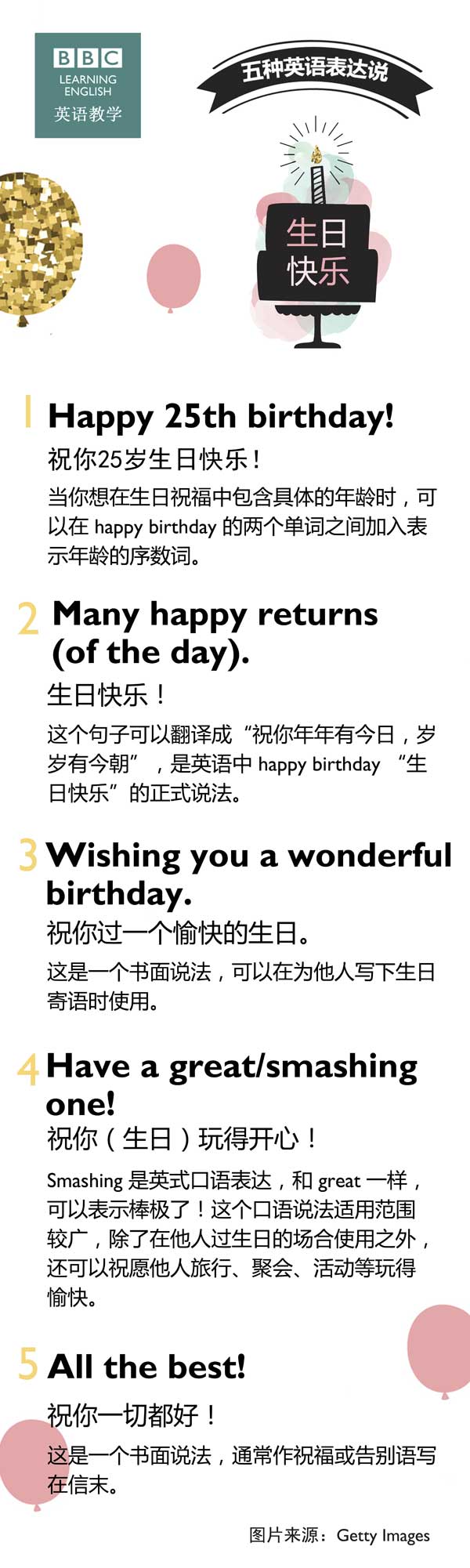 五種英語(yǔ)表達(dá)說(shuō)“生日快樂(lè)”