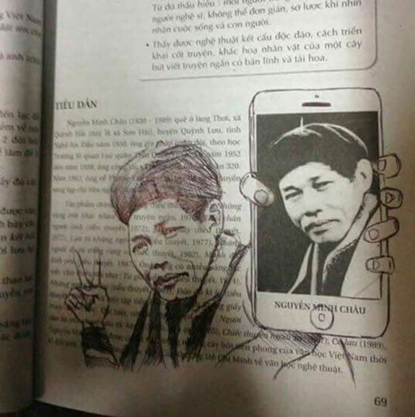教科書(shū)上的天才涂鴉 讓老師都繃不住了（組圖）