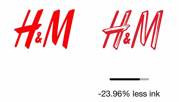 為了節(jié)能環(huán)保，這家公司給眾多品牌的商標瘦身