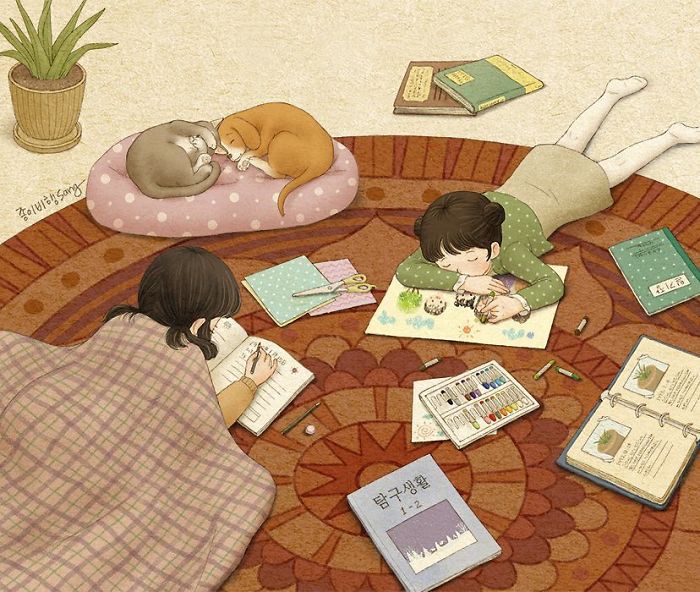 有親姐妹是什么感覺？讓插畫師來告訴你（組圖）