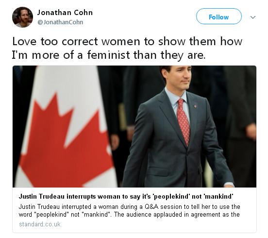 到底用mankind還是peoplekind？ 加拿大總理也開始“咬文嚼字”