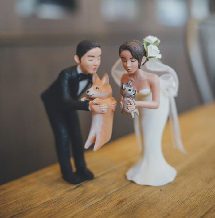 狗年到！看愛狗夫婦的狗狗主題婚禮蛋糕（組圖）