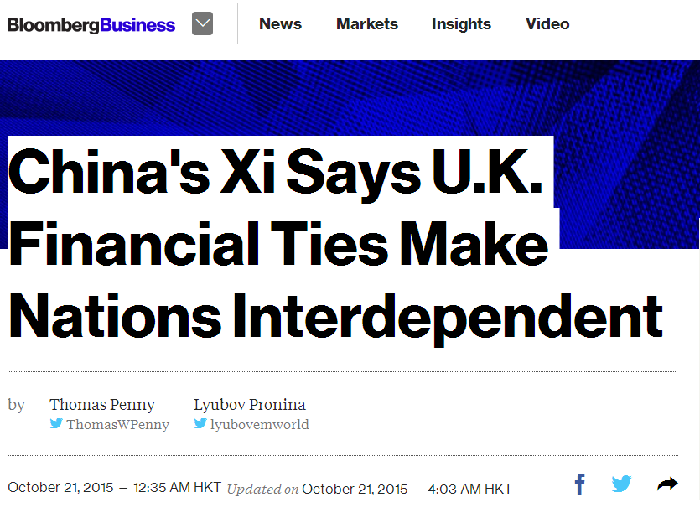 習(xí)大大訪英 外媒怎么看（雙語）