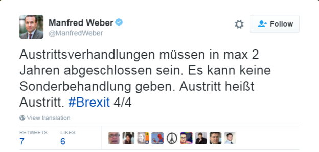 英國“脫歐” 外國政要齊發(fā)聲