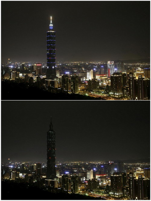 世界各地熄燈響應(yīng)“地球一小時”