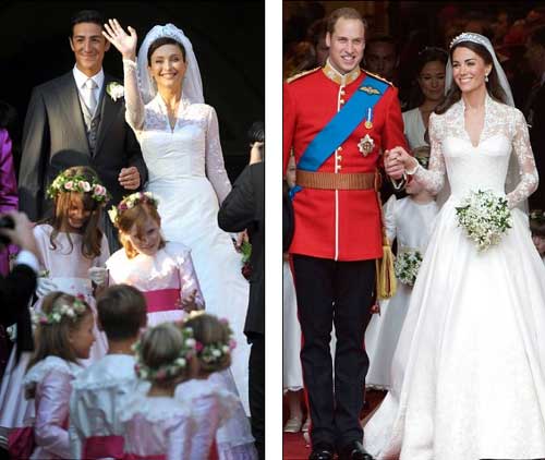 撞衫！英新王妃婚紗被指“抄襲”