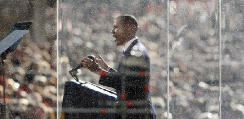 US President Barack Obama and first lady Michella Obama in Britain and Ireland