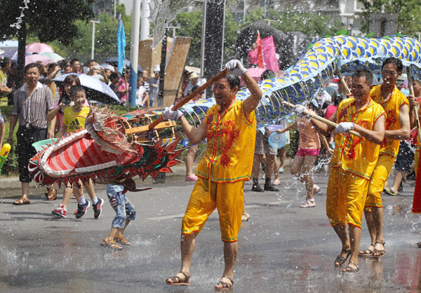 The annual water festival is held in Kaili, Southwest China's Guizhou province, on Wednesday. Water Festival in SW China